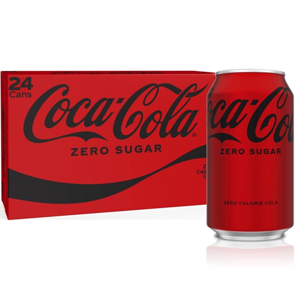 202306080003482364 Coke Zero Sugar Cola Soda, 12 oz, 24 Pack (Package May Vary)