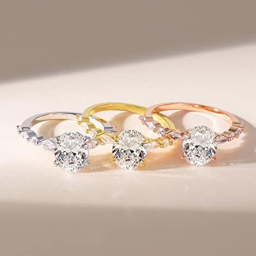 202306090006496847 EAMTI 925 Sterling Silver Ring Oval Cut Cubic Zirconia Engagement Rings Solitaire Halo Promise Ring For Women Size 3-13