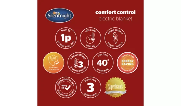 4500221_R_Z010A Stay Warm All Night! Silentnight® Comfort Control Electric Underblanket – Cozy Comfort for Just £4.99! Perfect for Chilly Nights ❄️ - Click to Buy Now!