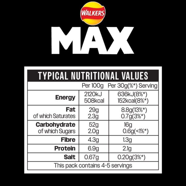 71OaX6oD3iL._AC_SL1500_ 85% OFF Walkers Max Extra Flamin' Hot Crisps (12 Bags) – Only £4.05! FREE Shipping! Hurry, While Stocks Last!