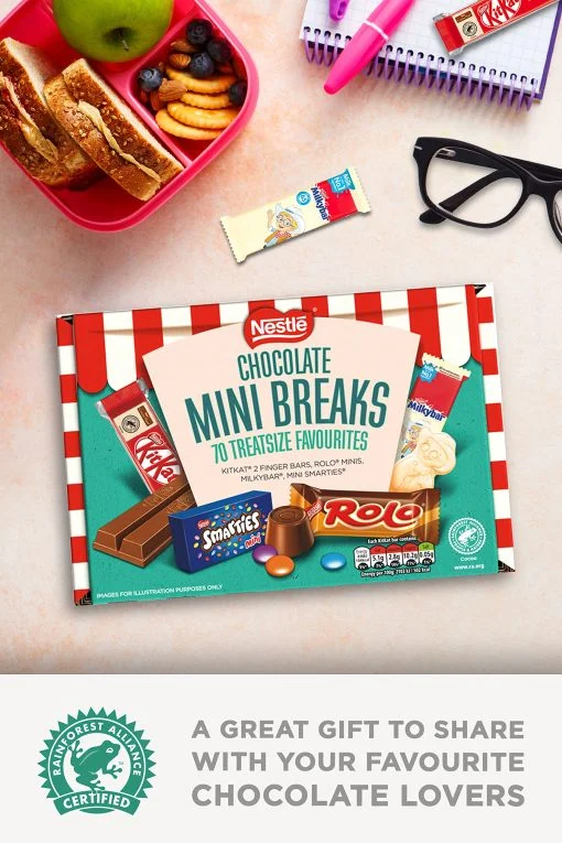 81g-ffMBMRL-510x765-1 Nestlé Chocolate Mini’s Selection Box, 70 Chocolate Biscuit Bars – Kit Kat, Smarties, Rolos, Milkybar, Sharing Bulk Chocolate Box