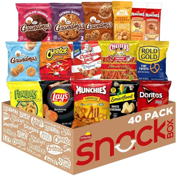 91f7ZyWZOeL._SL1500_ Frito-Lay Ultimate Snack Care Package, Variety Assortment of Chips, Cookies, Crackers & More, 40 Count