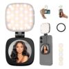 MagSafe Magnetic Selfie Light with Mirror for iPhone – Rechargeable LED Fill Light, CRI≥95, 5 Color Temps, Foldable Portable Ring Light for Vlog, Makeup, Back‑Camera & Video Recording，Photography