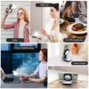 MagSafe Magnetic Selfie Light with Mirror for iPhone – Rechargeable LED Fill Light, CRI≥95, 5 Color Temps, Foldable Portable Ring Light for Vlog, Makeup, Back‑Camera & Video Recording，Photography