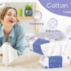 PoeticEHome Extra Thick Cotton Dry Wipes, Disposable Face Towel Lint-Free Facial Tissue Cloths for Deeply Cleansing & Makeup Cleaning 4 PACK