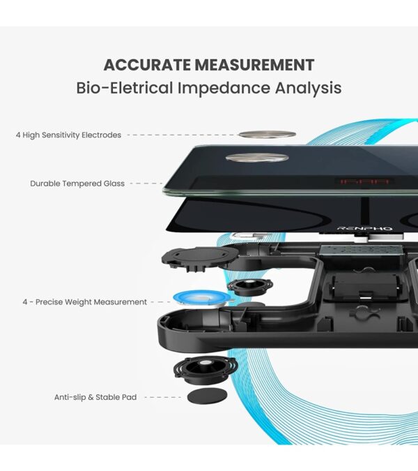 img-00e06adbf2fbc099d8f7117cd6fdd9ac RENPHO Smart Scale for Body Weight, Digital Bathroom Scale BMI Weighing Bluetooth Body Fat Scale, Body Composition Monitor Health Analyzer with Smartphone App, 400 lbs – Black Elis 1