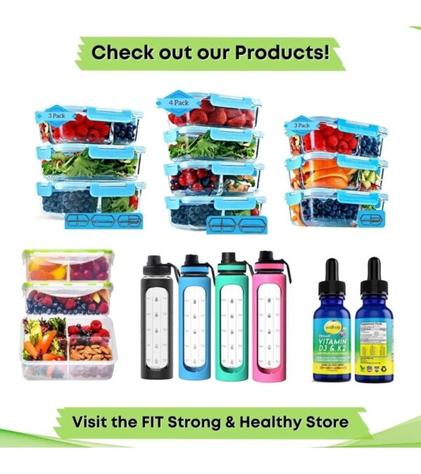 img-04c0ba9c7a0d80ff3e2f9f84ee400c2d 2 & 3 Compartment Glass Meal Prep Containers (4 Pack, 32 oz) – Glass Food Storage Containers with Lids, Glass Lunch Box, Glass Bento Box Lunch Containers, Portion Control, Airtight