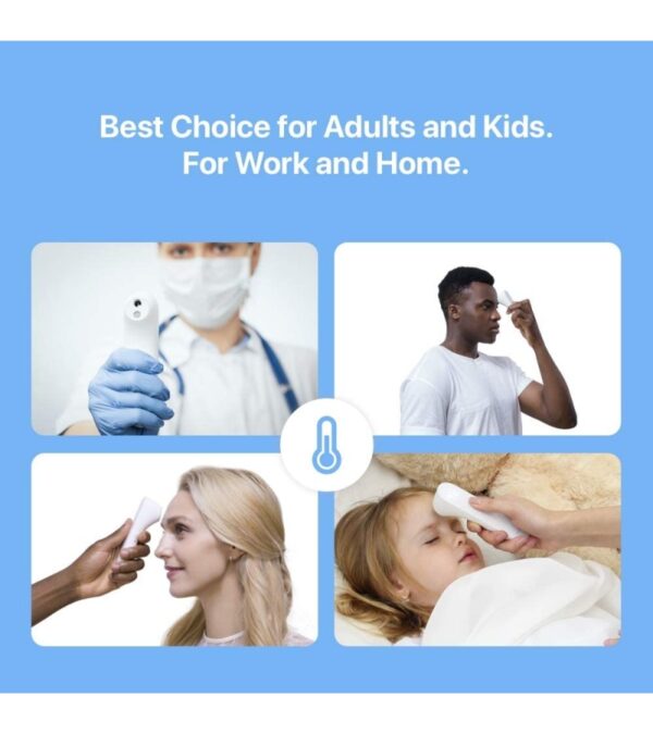 iHealth No-Touch Forehead Thermometer, Digital Infrared Thermometer for Adults and Kids, Touchless Baby Thermometer, 3 Ultra-Sensitive Sensors, Large LED Digits, Quiet Vibration Feedback, Non Contact