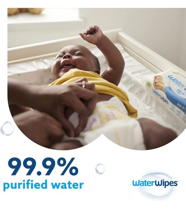 img-07f99ef4c2103813f192b4cc1b8b2b6a WaterWipes Plastic-Free Original Baby Wipes, 99.9% Water Based Wipes, Unscented & Hypoallergenic for Sensitive Skin, 540 Count (9 packs), Packaging May Vary
