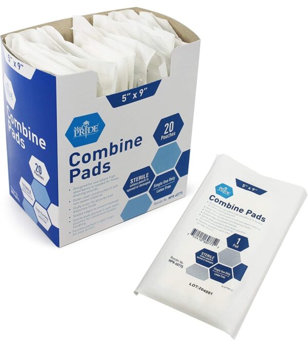 img-082684311dec418ca2e49760ce4268ae Medpride Sterile Abdominal- ABD Combine Pads| 40-Pack, 5 x 9 Inches| Extra Absorbent & Thick, Individually Wrapped Wound Dressing, First Aid Pads| Surgical-Grade, Nonstick- for Heavy Leakage, Post Op