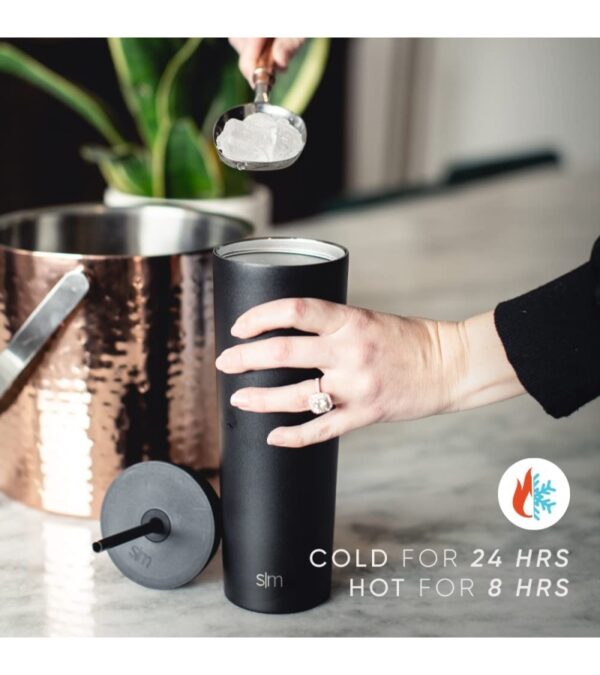 img-09f766b718508f5ac9b25331d9b3cf35 Simple Modern Insulated Tumbler with Lid and Straw | Iced Coffee Cup Reusable Stainless Steel Water Bottle Travel Mug | Spring Break Gifts For Her & Him | Classic Collection | 24oz | Nebula