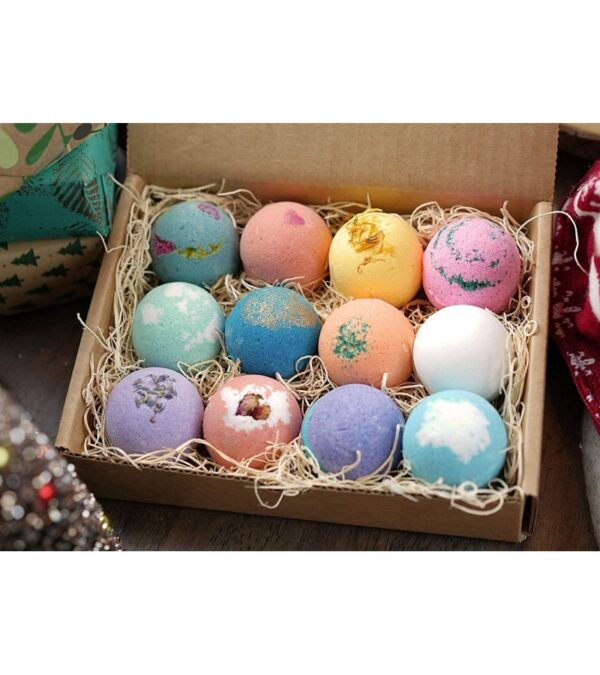LifeAround2Angels Bath Bombs Gift Set 12 USA made Fizzies, Shea & Coco Butter Dry Skin Moisturize, Perfect for Bubble & Spa Bath. Handmade Birthday Mothers day Gifts idea For Her/Him, wife, girlfriend