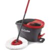 img-0dff0446d94a8f278b9817eb29d8feb4 O-Cedar EasyWring Microfiber Spin Mop, Bucket Floor Cleaning System, Red, Gray