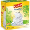 img-107cb95f325d073f0fe19ad460d6d509 GLAD ForceFlex Tall Kitchen Drawstring Trash Bags, 13 Gallon White Trash Bag for Kitchen Trash Can, Gain Original Scent, Odor Shield, Odor Eliminator, Leak Protection, 110 Count
