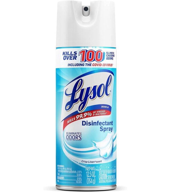 Lysol – 19200741866 Disinfectant Spray, Crisp Linen, 150oz (12X12.5oz)