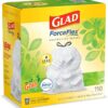 img-181ab86c4c6bbf8fe26faf647c365869 GLAD ForceFlex Tall Kitchen Drawstring Trash Bags, 13 Gallon White Trash Bag for Kitchen Trash Can, Gain Original Scent, Odor Shield, Odor Eliminator, Leak Protection, 110 Count