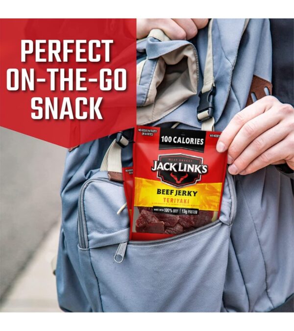 Jack Link's Beef Jerky Variety Pack Includes Original and Teriyaki Flavors, On the Go Snacks, 13g of Protein Per Serving, 9 Count of 1.25 Oz Bags