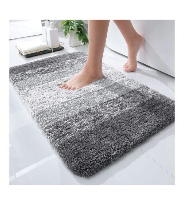 img-201deb245a43bd3228a3ba0e2b3fa3f5 OLANLY Luxury Rug, Extra Soft and Absorbent Microfiber Rugs, Non-Slip Plush Shaggy Bath Carpet, Machine Wash Dry, Bath Mats for Bathroom Floor, Tub and Shower, 24×16, Grey