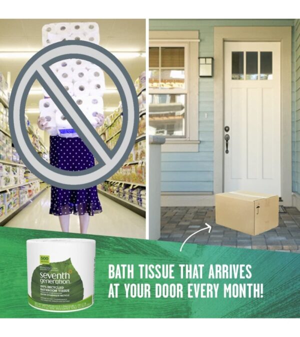 img-220d4223080c7d2c24ea7b059e82163b Seventh Generation White Toilet Paper 2-ply 100% Recycled Paper, 500 sheets, Pack of 60