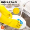 img-2264a92f39b9a5cc975cca47cfc35619 Vgo… 10-Pairs Reusable Household Gloves, Rubber Dishwashing gloves, Extra Thickness, Long Sleeves, Kitchen Cleaning, Working, Painting, Gardening, Pet Care (Size M, Yellow, HH4601)