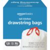 img-22e26664a8b3267a2e1949b70185f4bf Amazon Basics Tall Kitchen Drawstring Trash Bags, 13 Gallon, 120 Count (Previously Solimo)