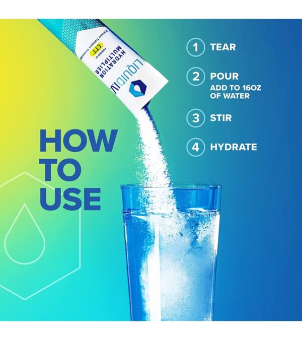 Liquid I.V. Hydration Multiplier – Lemon Lime – Powder Packets | Electrolyte Drink Mix | Easy Open Single-Serving | Non-GMO | 16 Stick