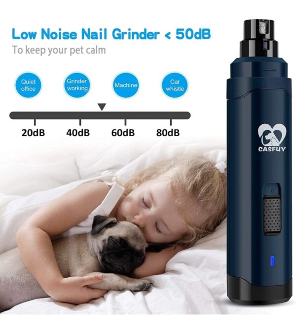img-25737273be1a1f8b8e3d551470ffecf7 Casfuy Dog Nail Grinder Upgraded – Professional 2-Speed Electric Rechargeable Pet Nail Trimmer Painless Paws Grooming & Smoothing for Small Medium Large Dogs & Cats (Dark Blue)