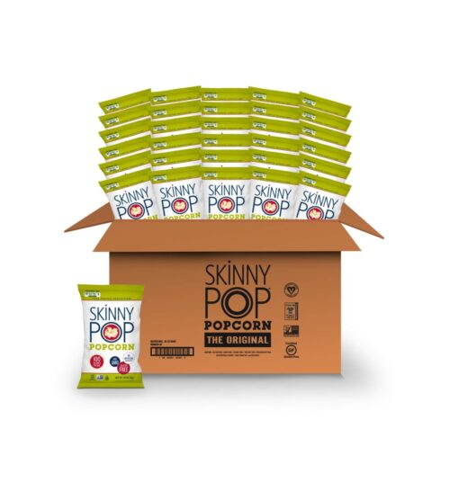 img-2613755b1290b55f73be96996c33b983 SkinnyPop Original Popcorn, Individual Snack Size Bags, Skinny Pop, Healthy Popcorn Snacks, Gluten Free, 0.65 Ounce (Pack of 30)