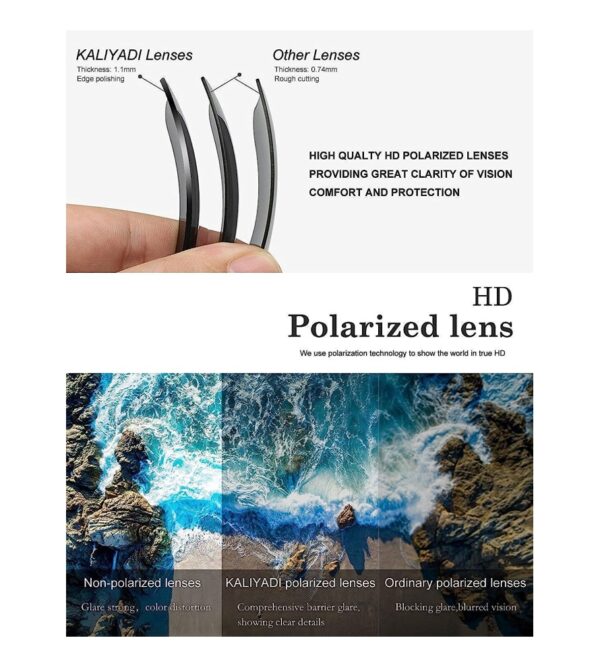 img-271ca7d5985d933e7615530da1369a91 KALIYADI Polarized Sunglasses for Men and Women Semi-Rimless Frame Driving Sun glasses UV Blocking