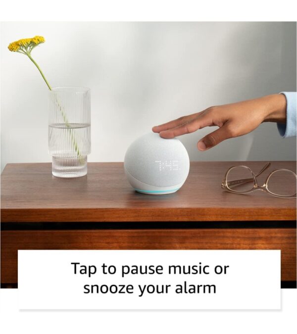 All-New Echo Dot (5th Gen, 2022 release) with clock | Smart speaker with clock and Alexa | Cloud Blue