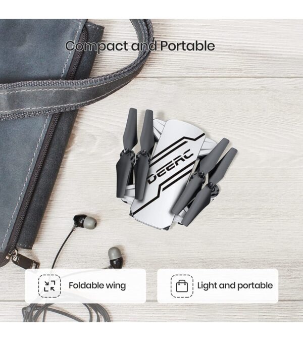 img-2814e1cc0b3768c3449b104bd4f1aebb DEERC D20 Mini Drone for Kids with 720P HD FPV Camera Remote Control Toys Gifts for Boys Girls with Altitude Hold, Headless Mode, One Key Start Speed Adjustment, 3D Flips 2 Batteries, Silver