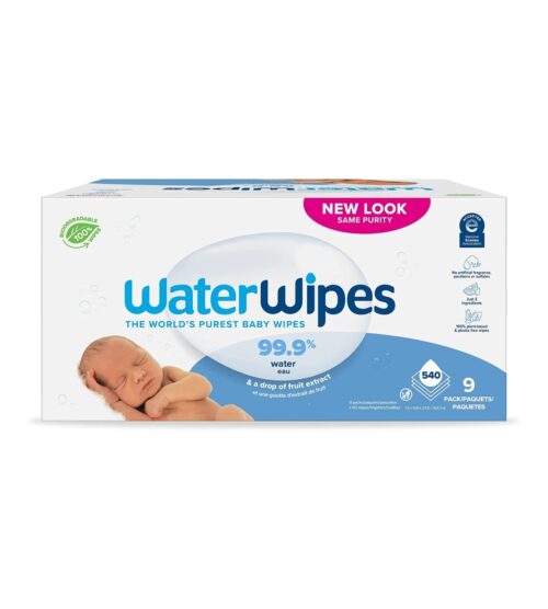 img-286a6f97a58c39ebff6113e52676305d WaterWipes Plastic-Free Original Baby Wipes, 99.9% Water Based Wipes, Unscented & Hypoallergenic for Sensitive Skin, 540 Count (9 packs), Packaging May Vary