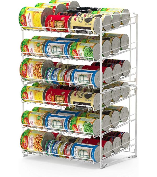 img-289d8d411af3cb7a00e9b6a5290405b5 SimpleHouseware Stackable Can Rack Organizer, White