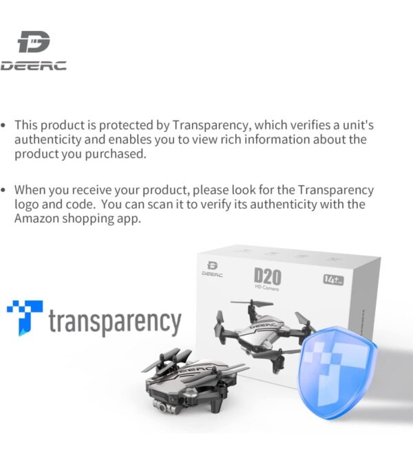 img-28cbdb26d0a06991685e001d8441a181 DEERC D20 Mini Drone for Kids with 720P HD FPV Camera Remote Control Toys Gifts for Boys Girls with Altitude Hold, Headless Mode, One Key Start Speed Adjustment, 3D Flips 2 Batteries, Silver