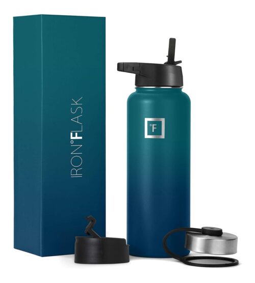 img-2b418c6ae47e64029c4b6247001f478e IRON °FLASK Sports Water Bottle – 40oz, 3 Lids (Straw Lid), Leak Proof – Stainless Steel Gym & Sport Bottles for Men, Women & Kids – Double Walled, Insulated Thermos, Metal Canteen