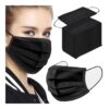 img-2e9d051b0b0e5d837b15c5e1cfe7ffc2 100PCS 3 Ply Black Disposable Face Mask Filter Protection Face Masks