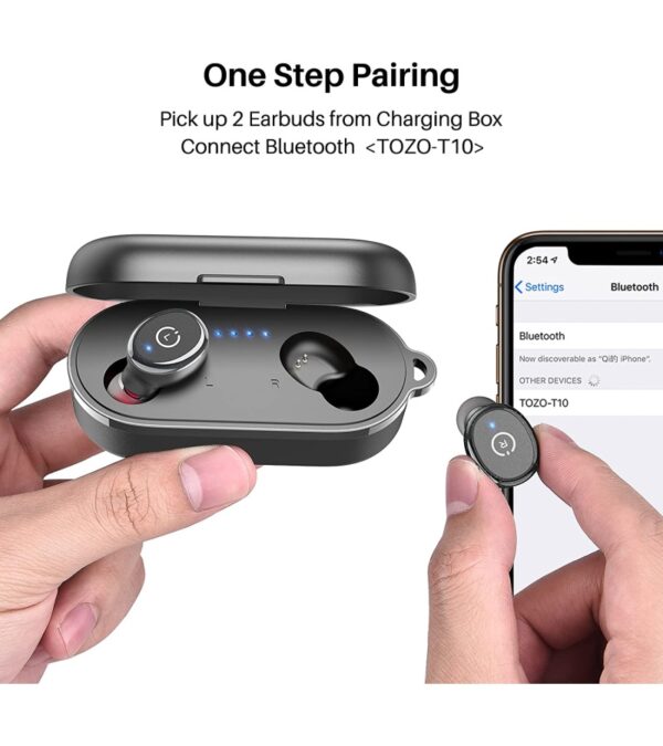 img-2fdf77a297ca8098dd807e1a2625f4e7 TOZO T10 Bluetooth 5.3 Wireless Earbuds with Wireless Charging Case IPX8 Waterproof Stereo Headphones in Ear Built in Mic Headset Premium Sound with Deep Bass for Sport Black (2022 Upgraded)
