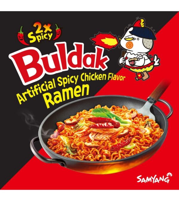 img-31489cab60742cea2954bdf78bfcee18 Samyang 2X Buldak (Korean) Hot Spicy Chicken Stir Fried Ramen 4.94 oz (Pack of 40)