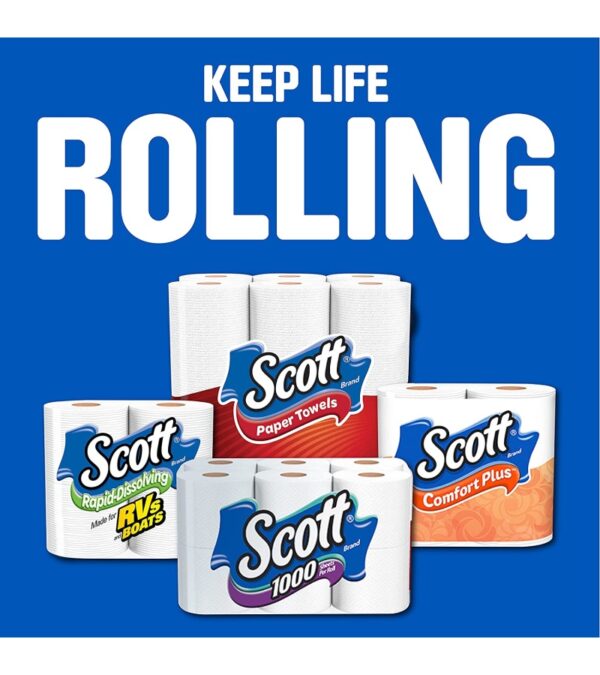 img-323584f61fdbbcc525eab320a6f0224a Scott 1000 Toilet Paper, 32 Regular Rolls, Septic-Safe, 1-Ply Toilet Tissue