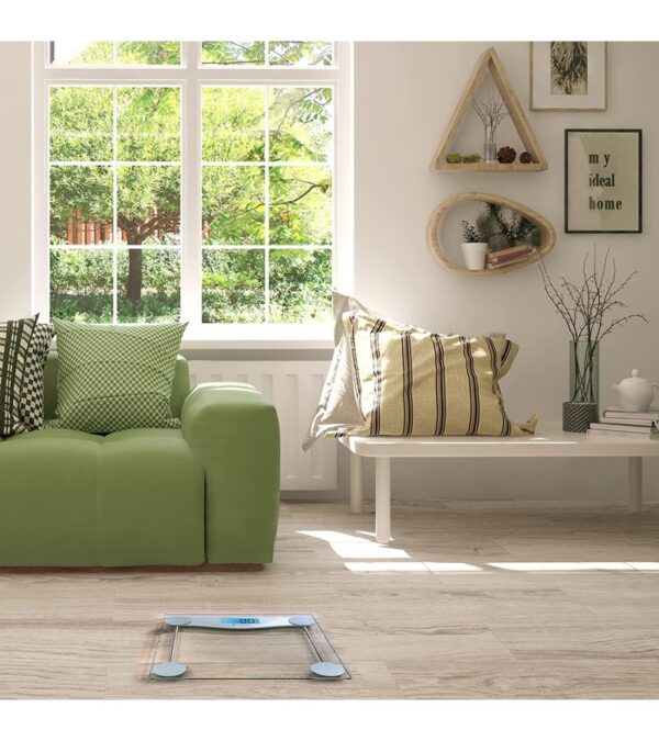 Etekcity Bathroom Scale for Body Weight, Digital Weighing Machine for People, Accurate & Large LCD Backlight Display, 6mm Tempered Glass, 400 lbs