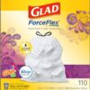 img-363231b44eb499ed42c5165bad93c0d0 Glad Trash & Food Storage ForceFlex Protection Series Tall Trash Bags, 13 Gal, Gain Moonlight Breeze with Febreze, 110 Ct (Package May Vary)