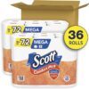 img-38b369cdee0c8385f6c609c4f5f336ce Scott ComfortPlus Toilet Paper, 36 Mega Rolls = 144 Regular Rolls, Bath Tissue, 462 Sheets Per Roll, White, 36 Count