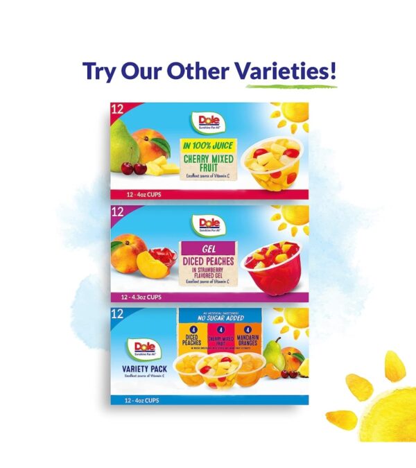 img-38c1c4169229b68b00b55c6563fd2af7 Dole Fruit Bowls Cherry Mixed Fruit in 100% Juice, Gluten Free Healthy Snack, 4 Oz, 12 Count