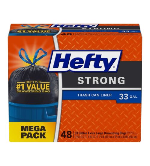 img-39924ccbab65d92fe628340e9d7d9079 Hefty Strong Large Trash Bags, 33 Gallon, 48 Count