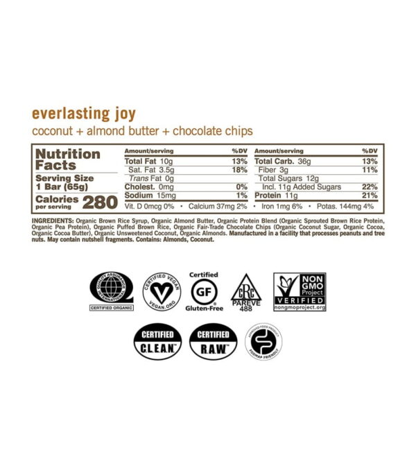 img-3c469f2af71784e06bf6d28154d076b3 GoMacro MacroBar Organic Vegan Protein Bars – Coconut + Almond Butter + Chocolate Chips (2.3 Ounce Bars, 12 Count)