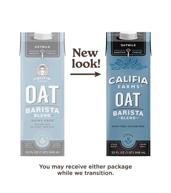 img-3dba2f26eb101f9026c4b20182bcad06 Califia Farms – Oat Barista Blend Oat Milk, 32 Oz (Pack of 6), Shelf Stable, Dairy Free, Plant Based, Vegan, Gluten Free, Non GMO, High Calcium, Milk Frother, Creamer, Oatmilk
