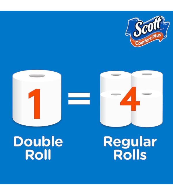 img-3f00c6fe9e53264a258d44c51ffaa9a2 Scott ComfortPlus Toilet Paper, 36 Mega Rolls = 144 Regular Rolls, Bath Tissue, 462 Sheets Per Roll, White, 36 Count