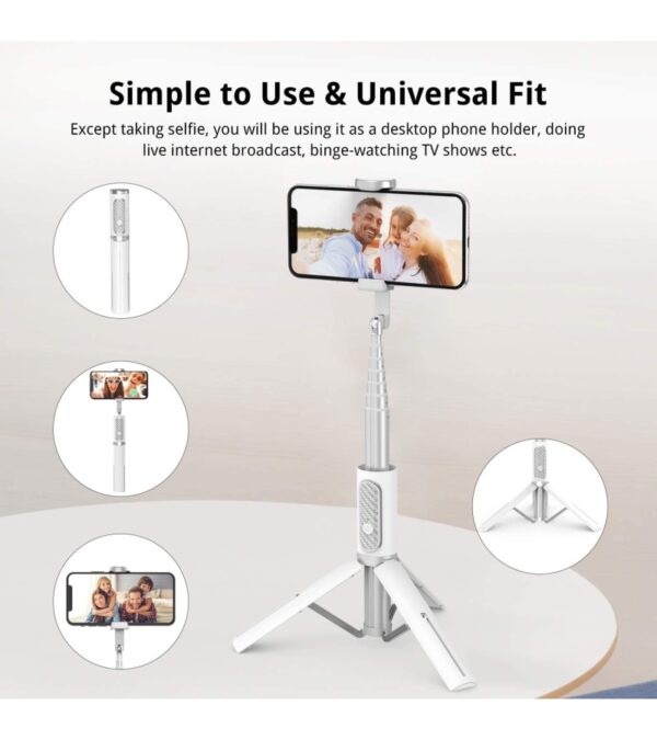 img-42a484fb63e21a82ed870aca69e1ff3c ATUMTEK Bluetooth Selfie Stick Tripod, Extendable 3 in 1 Aluminum Selfie Stick with Wireless Remote and Tripod Stand 270 Rotation for iPhone 13/12/11 Pro/XS Max/XS/XR/X, Samsung and Smartphone White