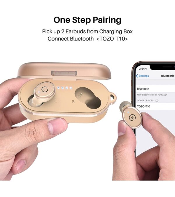 img-44b4b212c39fb0b1c5363db319b73919 TOZO T10 Bluetooth 5.3 Wireless Earbuds with Wireless Charging Case IPX8 Waterproof Stereo Headphones in Ear Built in Mic Headset Premium Sound with Deep Bass for Sport Khaki (2022 Upgraded)