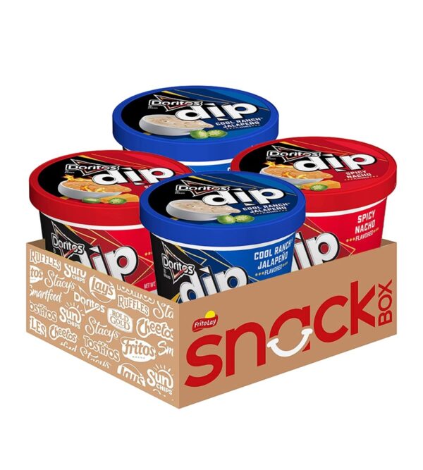 img-46d49758cacc5cb2aea52e1bd5b2722e Doritos Spicy Nacho Flavored Dip and Cool Ranch Jalapeno Flavored Dip Variety Pack, 40 Ounce (Pack of 4)
